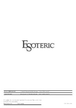 Предварительный просмотр 40 страницы Esoteric E-02 Owner'S Manual