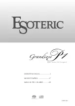 Esoteric Grandioso P1 Owner'S Manual предпросмотр