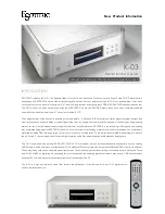 Esoteric K-03 Product Information preview