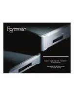 Предварительный просмотр 1 страницы Esoteric P-01 Specifications