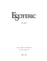 Esoteric P-03 Owner'S Manual предпросмотр