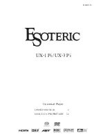 Предварительный просмотр 1 страницы Esoteric UX-1 Pi Owner'S Manual