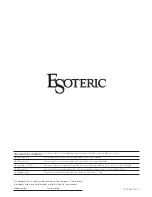 Предварительный просмотр 40 страницы Esoteric X-05 Owner'S Manual