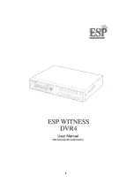 Предварительный просмотр 1 страницы ESP WITNESS DVR4 User Manual