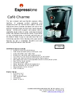 Предварительный просмотр 1 страницы Espressione Cafe Charme 1332-A Features