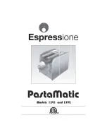 Предварительный просмотр 1 страницы Espressione PastaMatic 1591 Manual