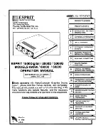 ESPRIT 1500Digital 69396 Operation Manual предпросмотр