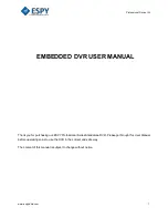 Preview for 1 page of Espy Embedded Digital Video Recorder User Manual