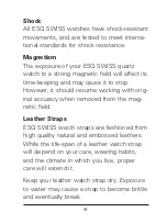 Preview for 8 page of Esq SWISS Operating Instruction And Service Instructions Manual