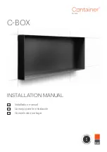 Preview for 1 page of ESS Container C-BOX BOX10C 15x30x10 Installation Manual