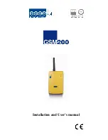 Preview for 1 page of Esse-ti GSM 200 Installation And User Manual