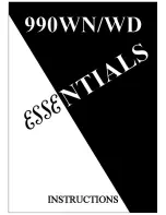 Esse 990WD Instructions Manual preview