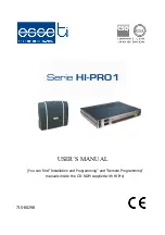 Esse HI-PRO 1 Series User Manual предпросмотр