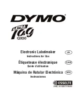 Esselte Dymo LetraTag QX50 Instructions For Use Manual preview