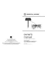 Essential Garden 3705MR20 Owner'S Manual preview