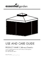 Essential Garden Callaway Gazebo Use And Care Manual preview