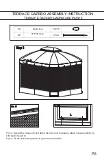 Предварительный просмотр 7 страницы Essential Garden Terrace Gazebo L-GZ454PST-C Owner'S Manual