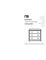 Essential Home chest of drawers User Manual предпросмотр