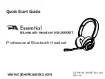 essential HS-2000BT Quick Start Manual предпросмотр