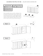 Essentials For Living ADLER MEDIA SIDEBOARD Assembly Instructions предпросмотр