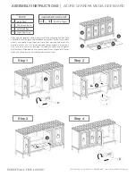 Essentials For Living AZURE CARRERA MEDIA SIDEBOARD Assembly Instructions предпросмотр