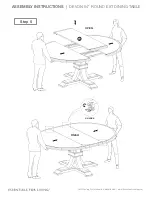 Предварительный просмотр 2 страницы Essentials For Living DEVON ROUND EXT DINING TABLE Assembly Instructions