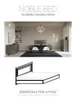 Предварительный просмотр 1 страницы Essentials For Living Noble Bed Assembly Instructions