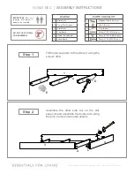 Предварительный просмотр 2 страницы Essentials For Living Noble Bed Assembly Instructions