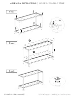 Предварительный просмотр 2 страницы Essentials For Living NOUVEAU CONSOLE TABLE Assembly Instructions