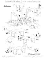 Предварительный просмотр 2 страницы Essentials For Living ORIGIN EXTENSION DINING TABLE Assembly Instructions