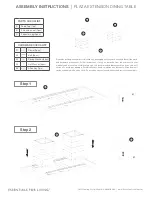 Предварительный просмотр 1 страницы Essentials For Living PLAZA EXTENSION DINING TABLE Assembly Instructions