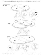 Preview for 2 page of Essentials For Living Torrey 60 Round EXT Dining Table Assembly Instructions