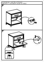 Preview for 2 page of Essentials For Living WRENN 1 DRAWER NIGHTSTAND 6139.NG/WHT-BSTL Assembly Instructions