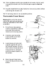 Preview for 11 page of Essentials Thermostatic Power Shower Instruction Manual