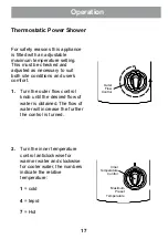 Предварительный просмотр 17 страницы Essentials Thermostatic Power Shower Instruction Manual