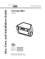 Предварительный просмотр 1 страницы Essentials Tornado Mini AK8400AS Use, Care And Installation Manual