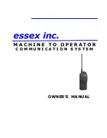 Essex Incorporated MOCS Owner'S Manual preview