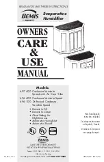 Preview for 1 page of Essick Bemis Credenza 696 400 Use And Care Manual