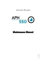 Предварительный просмотр 1 страницы Essilor Instruments APH 550 Maintenance Manual