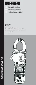 Предварительный просмотр 1 страницы EST BENNING CM 12 Operating Manual