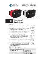 Estar spectrum-vr1 Quick Manual предпросмотр