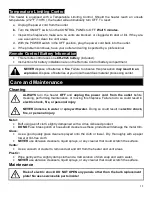 Предварительный просмотр 11 страницы Estate Design EFW-30A Owner'S Manual