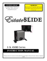 Estate Slide E-SL 450BD Series Instruction Manual preview