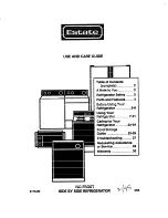 Предварительный просмотр 1 страницы Estate 2173445 Use And Care Manual