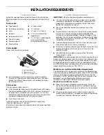 Preview for 2 page of Estate RF265LXTB Installation Instructions Manual