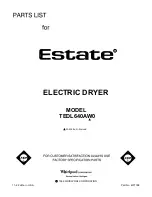Estate TEDL640AW0 Parts List preview