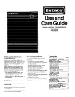 Предварительный просмотр 1 страницы Estate TUD2000W Care Manual