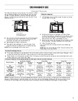 Preview for 9 page of Estate TUD8750S Use And Care Manual