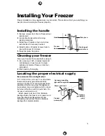 Preview for 5 page of Estate TVF12FRGW00 Use & Care Manual