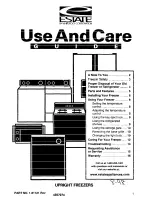 Предварительный просмотр 1 страницы Estate TVF15NRGW00 Use And Care Manual